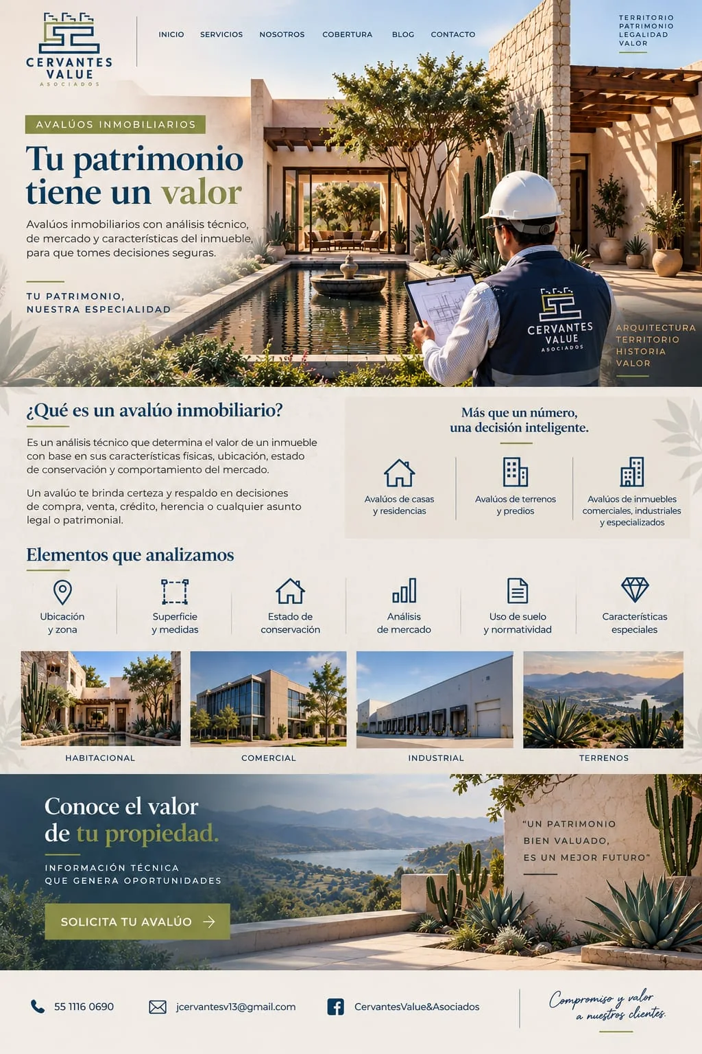 Presentación visual de avalúos inmobiliarios